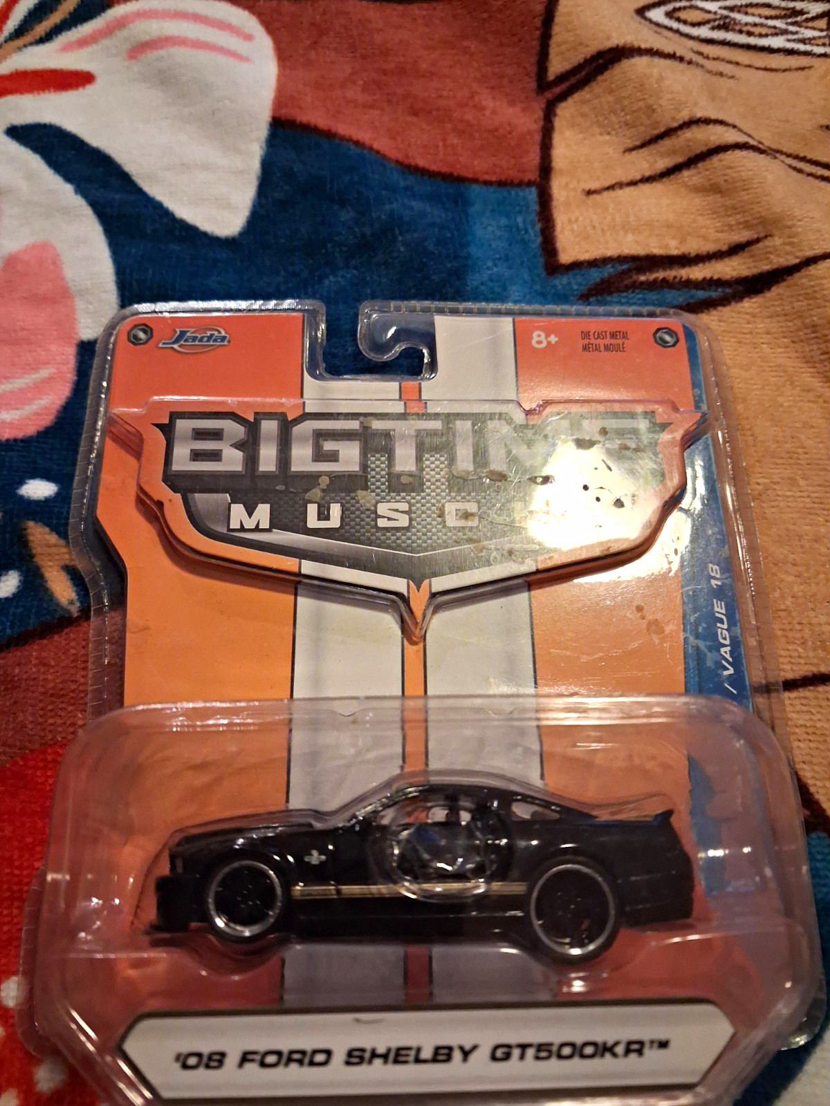 Jada Toys Bigtime Muscle 1:64 2008 Ford Shelby GT500KR Black Diecast Licensed