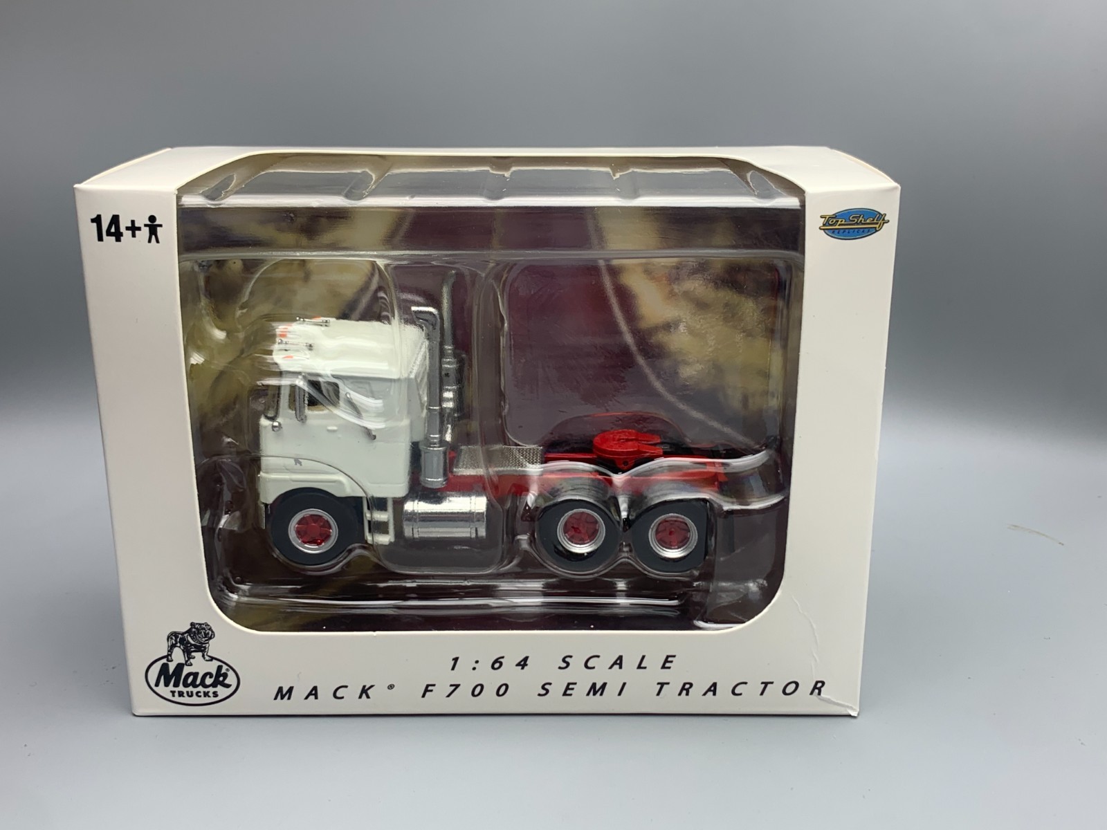 Top Shelf 1/64 Mack F700 Diecast Alloy Trailer Car Truck Model — Two color