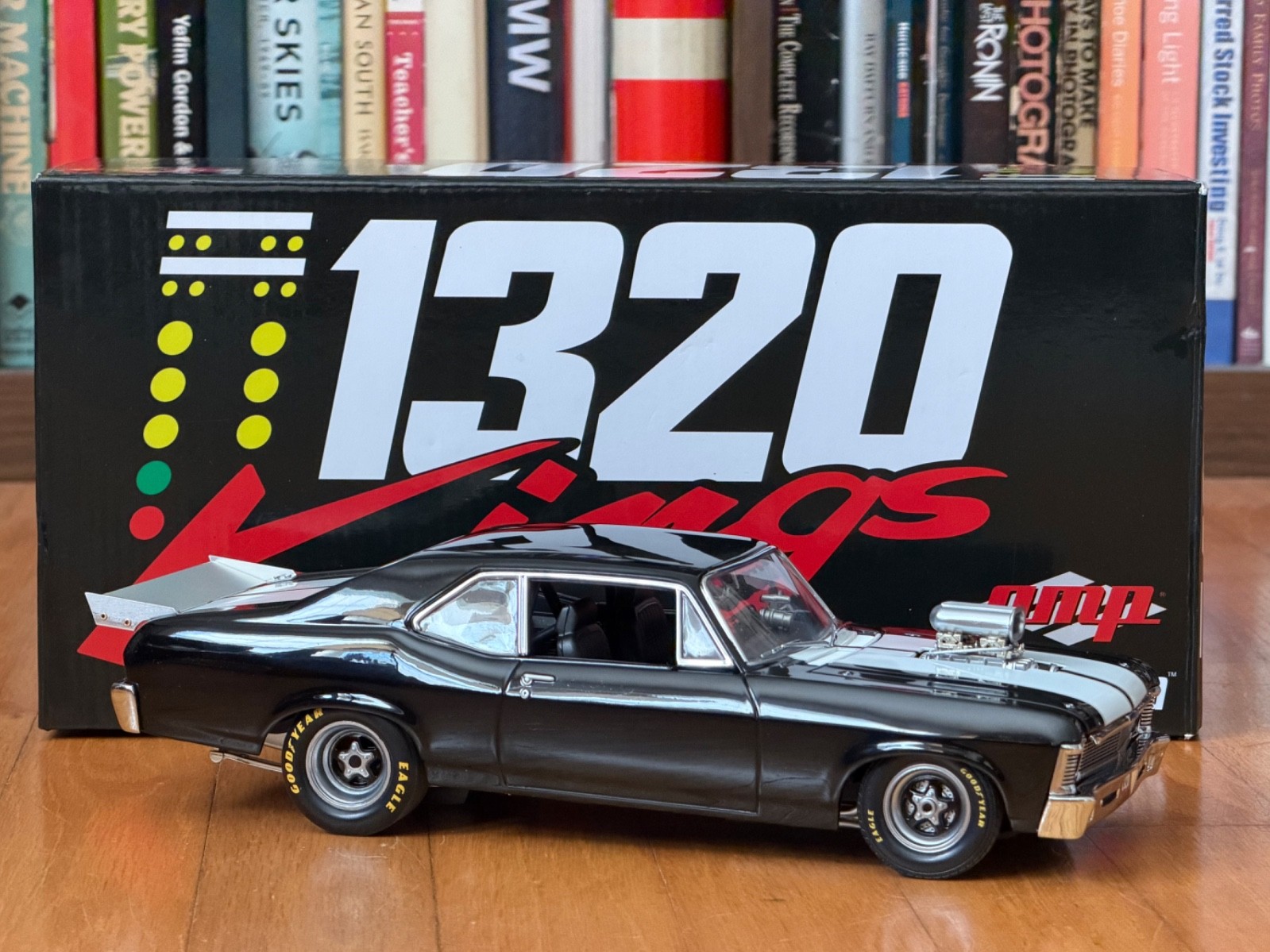GMP 1320 Kings 1970 Chevy Nova Diecast Model Street Rod Black 1/18 pro street