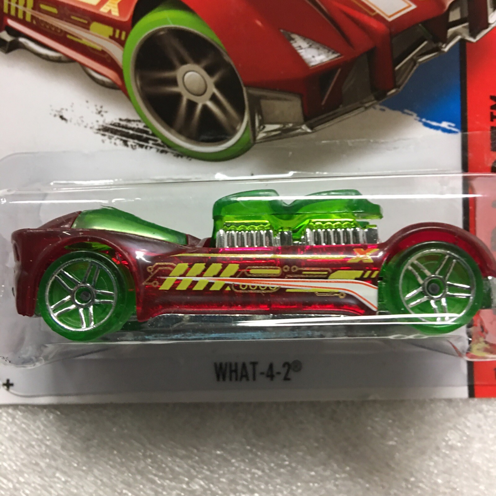 2015 Hot Wheels HW RACE What-4-2 #141/250 Clear Red Version New On Card B138