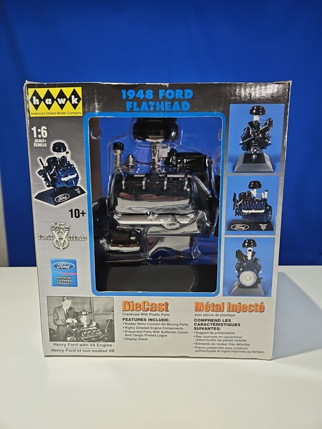 Hawk 1948 Ford Flathead V8 1:6 Scale Diecast New In Box 2008 Flat Head Engine