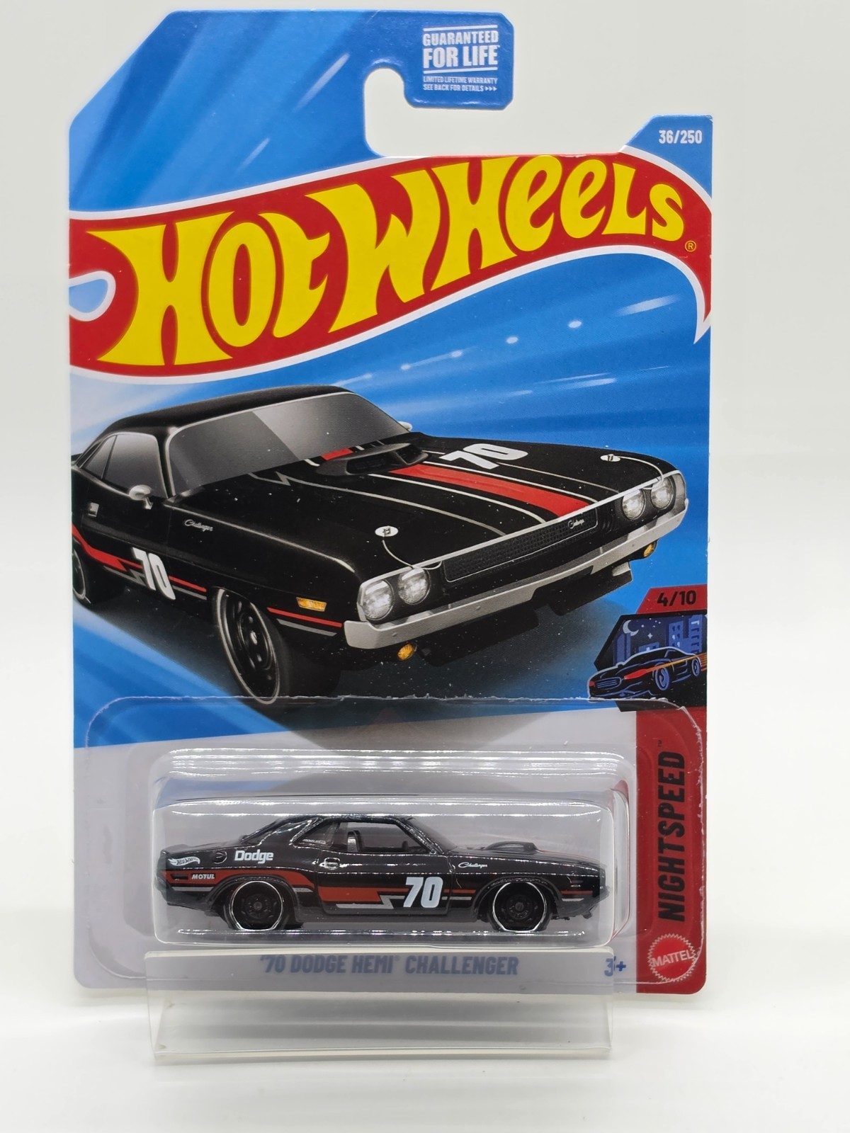 2026 Hot Wheels ’70 Dodge HEMI Challenger Night Speed Black 4/10 #36/250