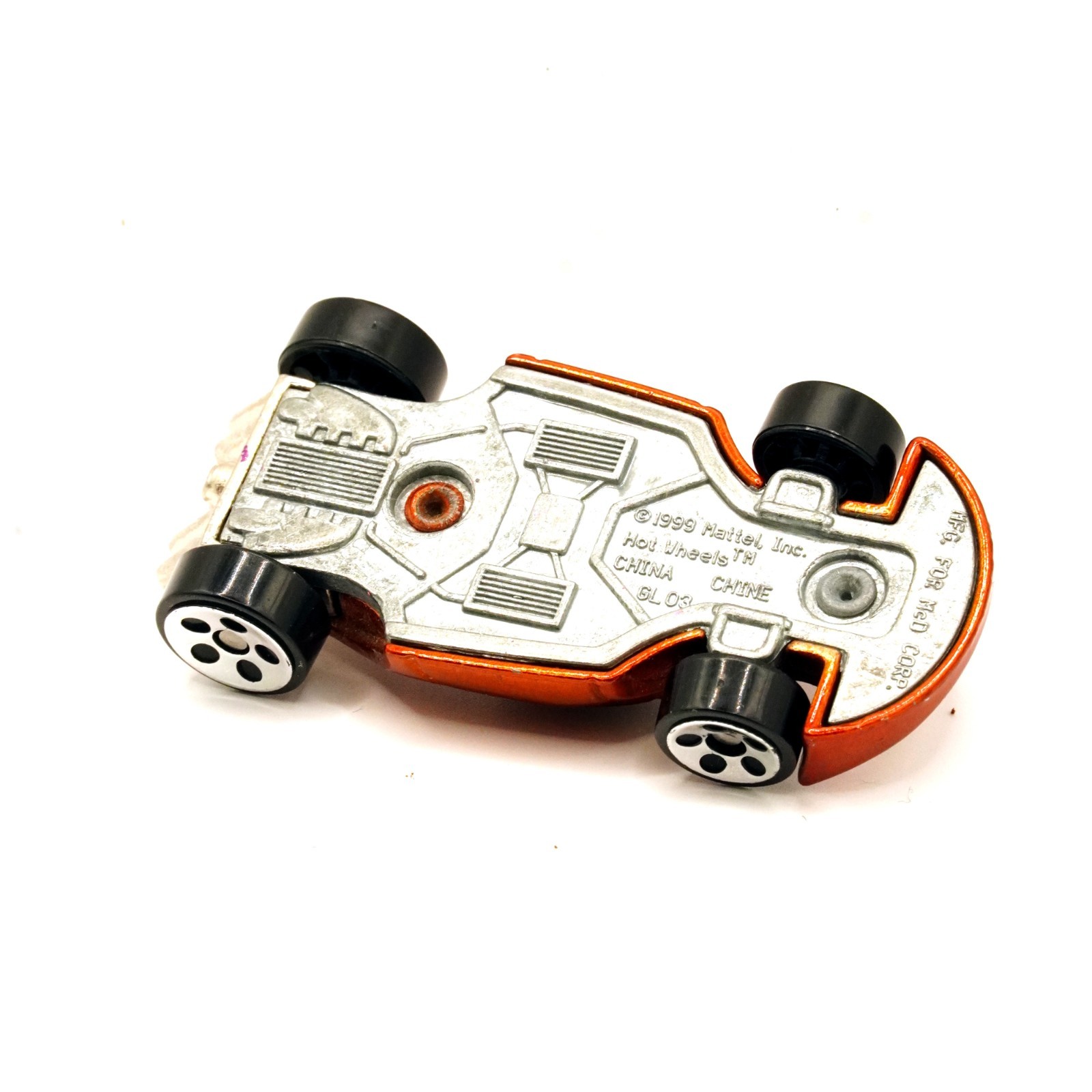 Hot Wheels McDonald’s Hot Rod Dragster Orange Copper 1999 1:64 Diecast Used