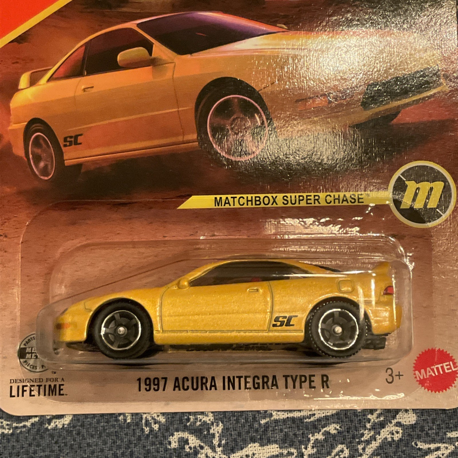 Matchbox Power Grabs 2026 Super Chase Yellow 1997 Acura Integra Type R # 3/4