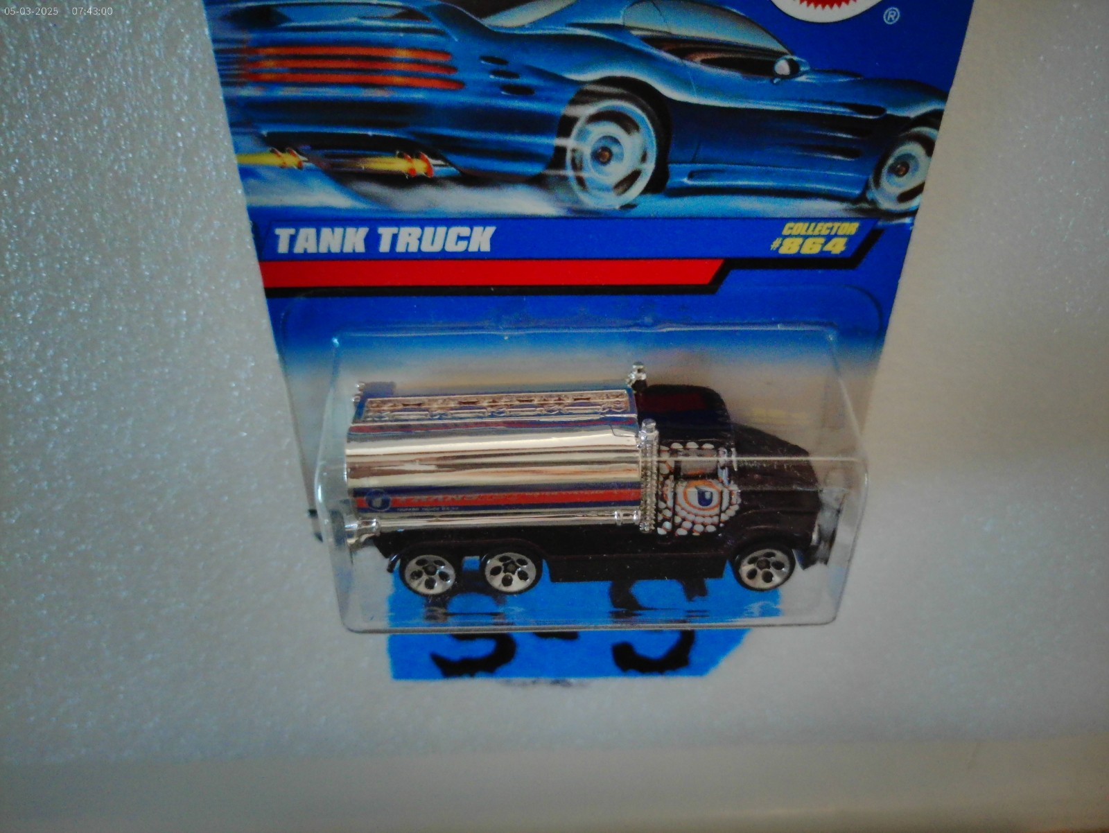 HOT WHEELS TANK TRUCK TRANSPORT BLACK CHROME # 864 HW 1:64