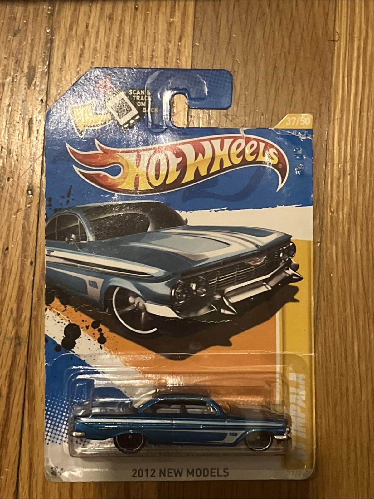 Hot Wheels 2012 New Models 1:64 1961 Chevrolet Impala Blue Diecast Car