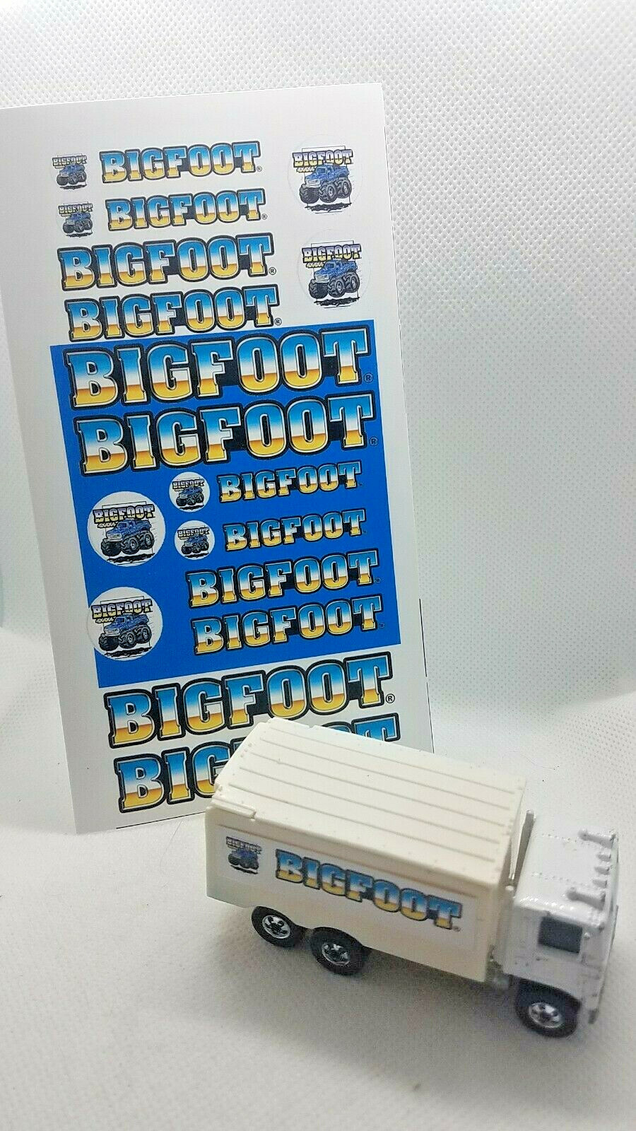 BIGFOOT Sticker sheet-for diecast trucks/trailers/billboards/etc-Custom Stickers