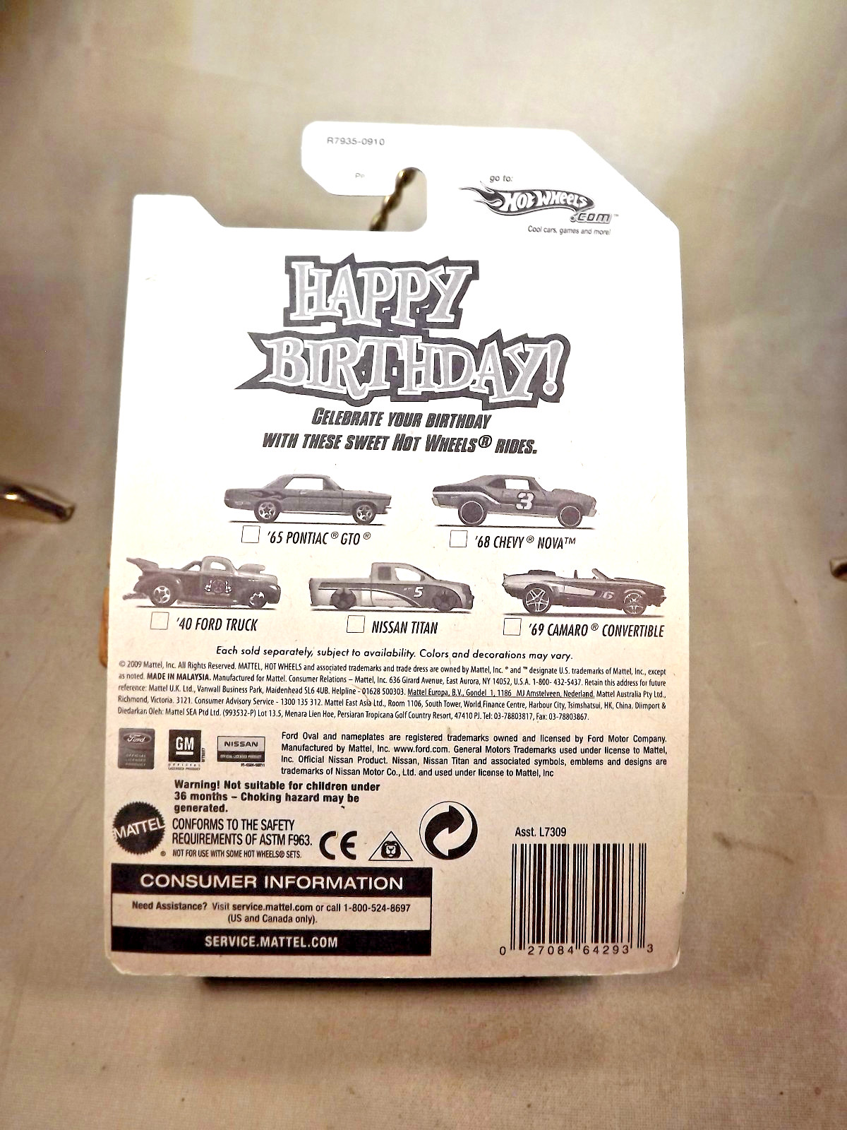 2010 Hot Wheels Happy Birthday Series ’65 PONTIAC GTO Blue w/Copper 5 Spokes