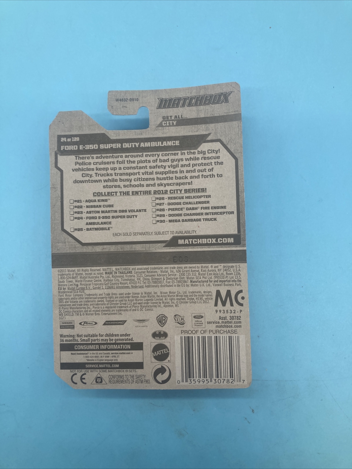 Matchbox Ford E 350 Super Duty Ambulance New Die Cast
