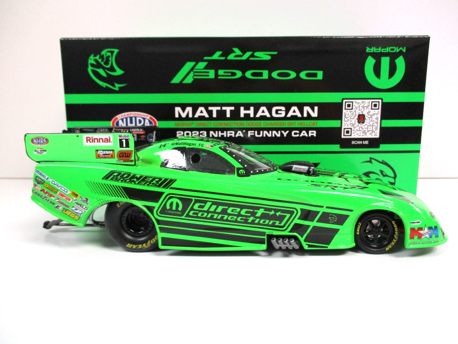RC2 AUTO WORLD MATT HAGAN – MOPAR SRT 2023 DODGE CHARGER NHRA FUNNY CAR – 1/24