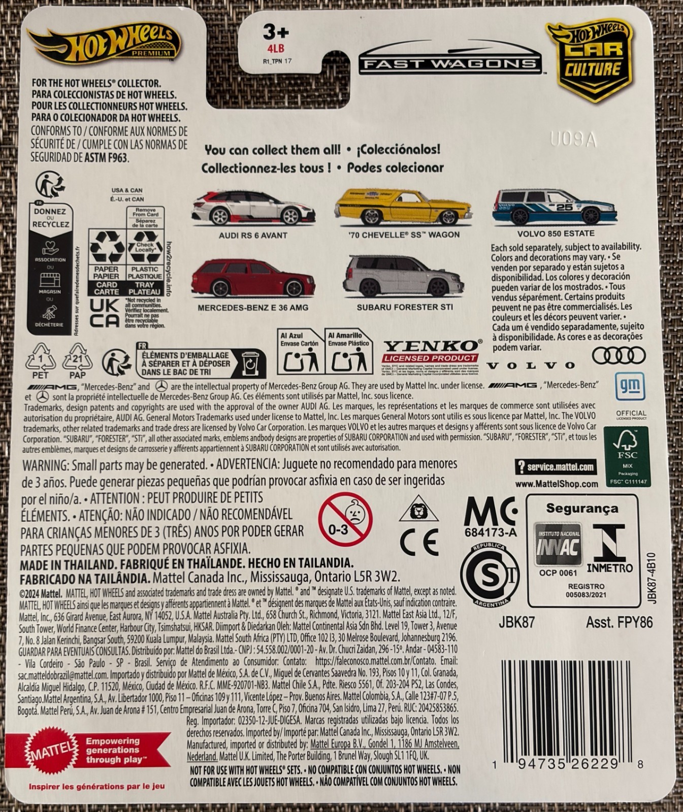 2025 Hot Wheels Car Culture Fast Wagons , Subaru Forester STI , Free shipping !