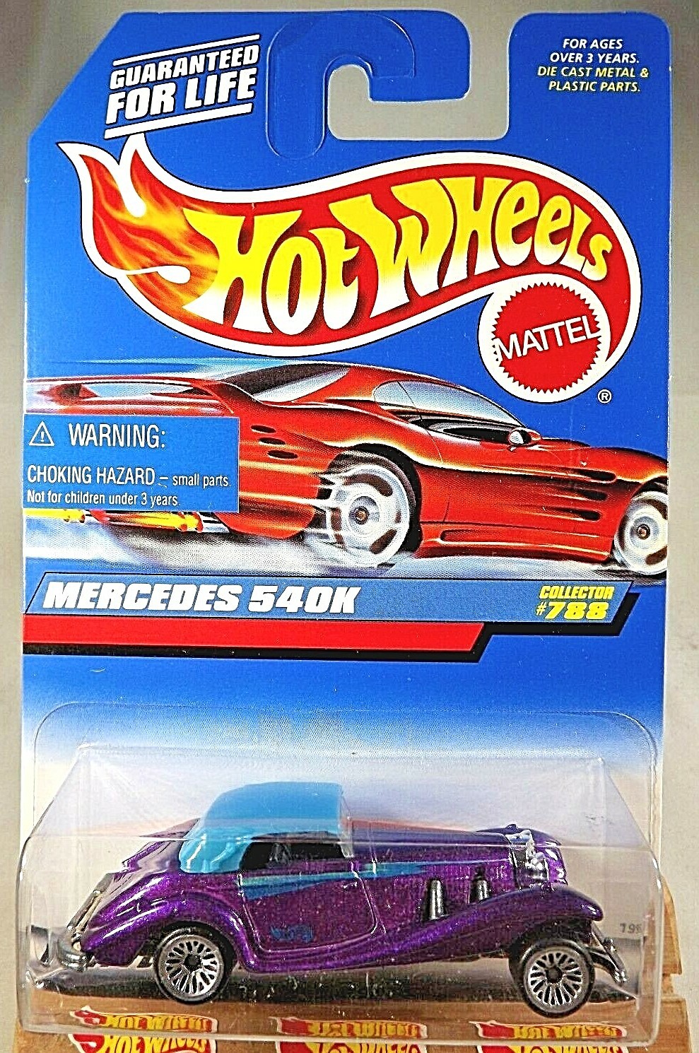 1997 Hot Wheels Mainline/Collector #788 MERCEDES 540K Purple w/Lace Sp- Variant