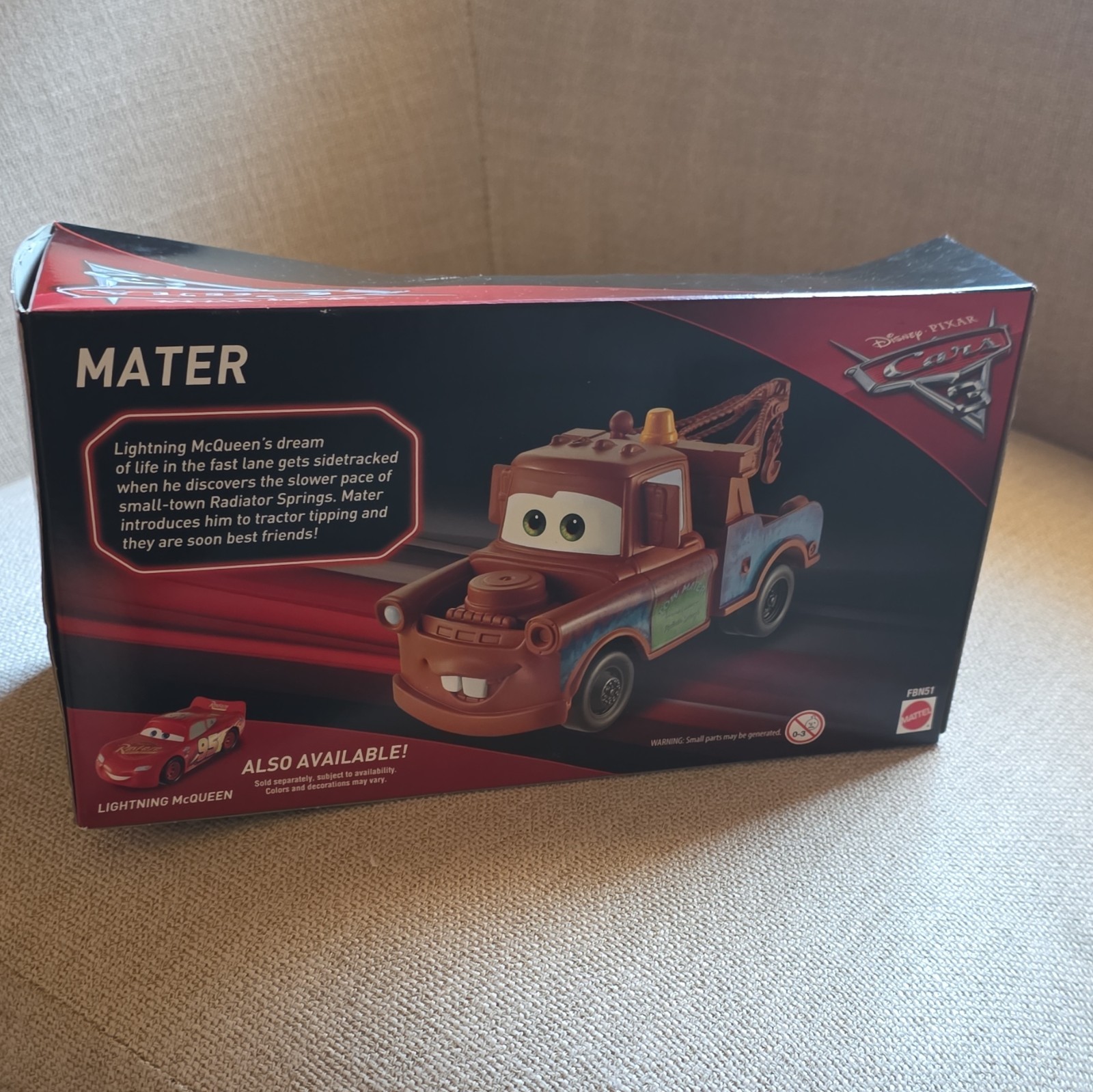 Disney Pixar Cars Mater Tow Truck Diecast Vehicle Brown/Blue Unopened Box