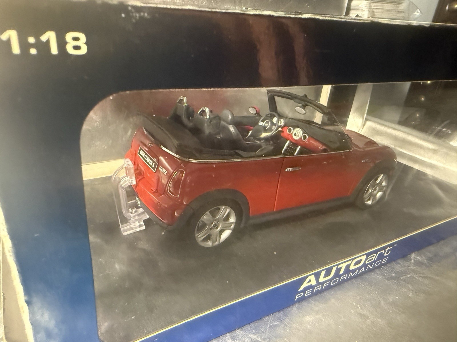 AUTOart 1:18 Mini Cooper S Convertible Red Diecast Car Open Box – READ DISC