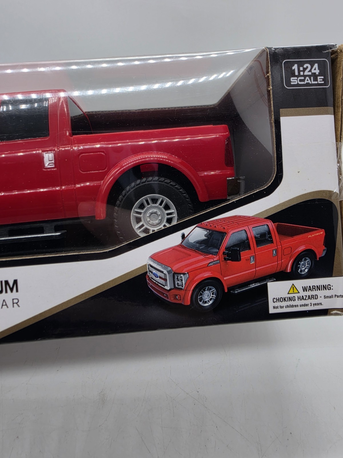 Ford F-350 Super Duty Platinum Red Pickup Truck 1:28 Scale Licensed Friction NEW