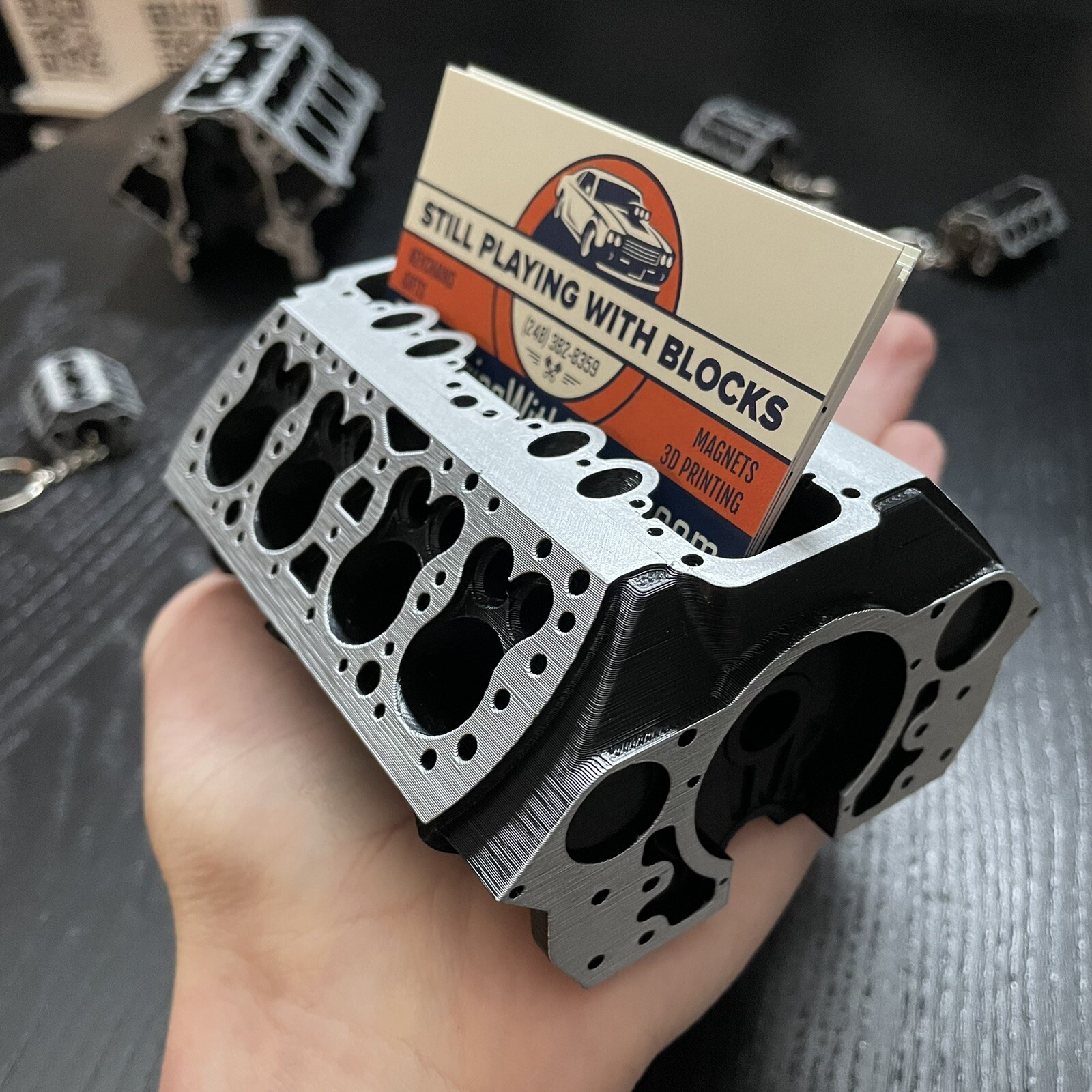 Ford Flathead V8 Business Card Holder & Pencil Holder – Ford Engine Block