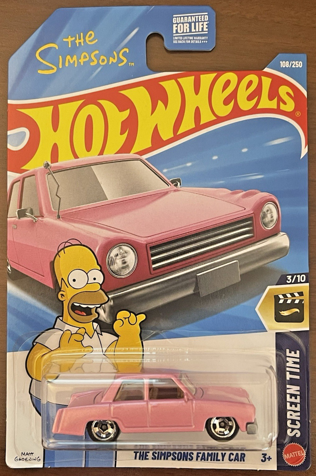 5x 2026 Hot Wheels The Simpsons Family Car Pink Screen Time