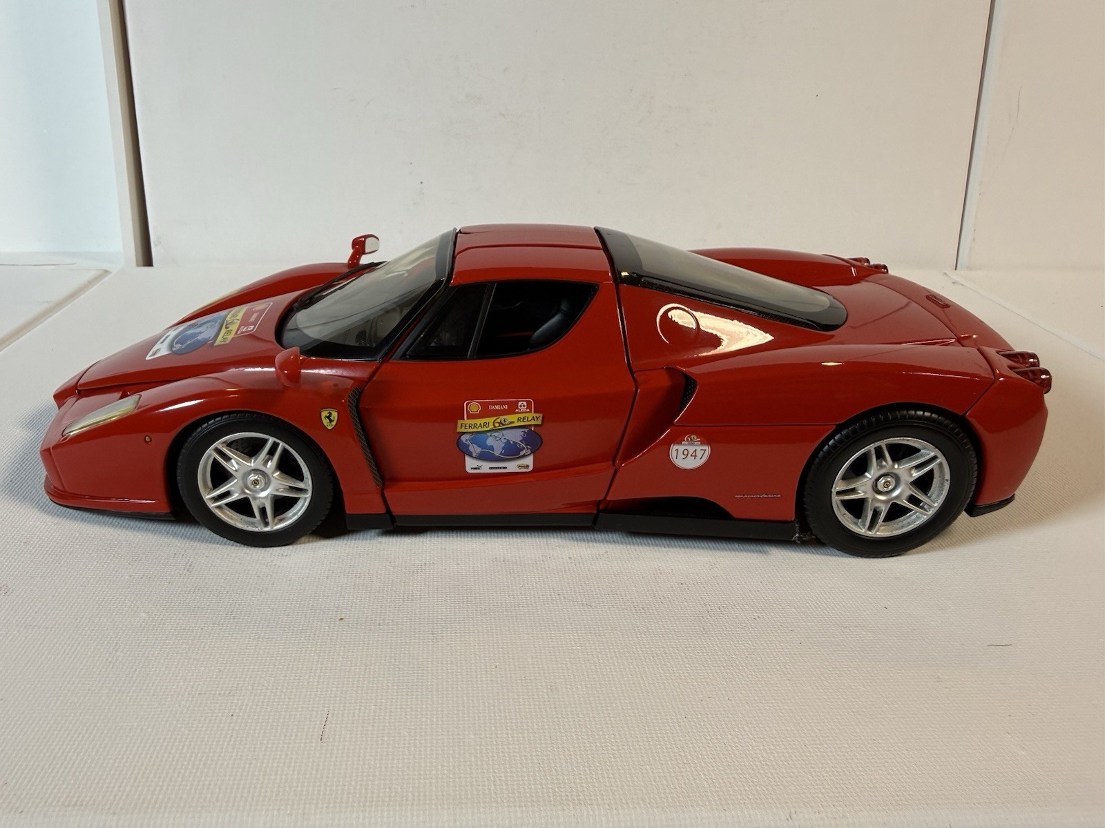 🔥 Hot Wheels 1:18 Enzo Ferrari 60 RELAY Red 2002 SHELL PUMA ALCOA LOOSE🔥