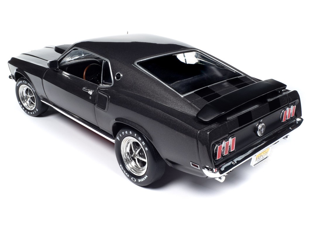 Auto World AWSS145 1:18 Hitman Grey 1969 Ford Mustang Diecast Model Car