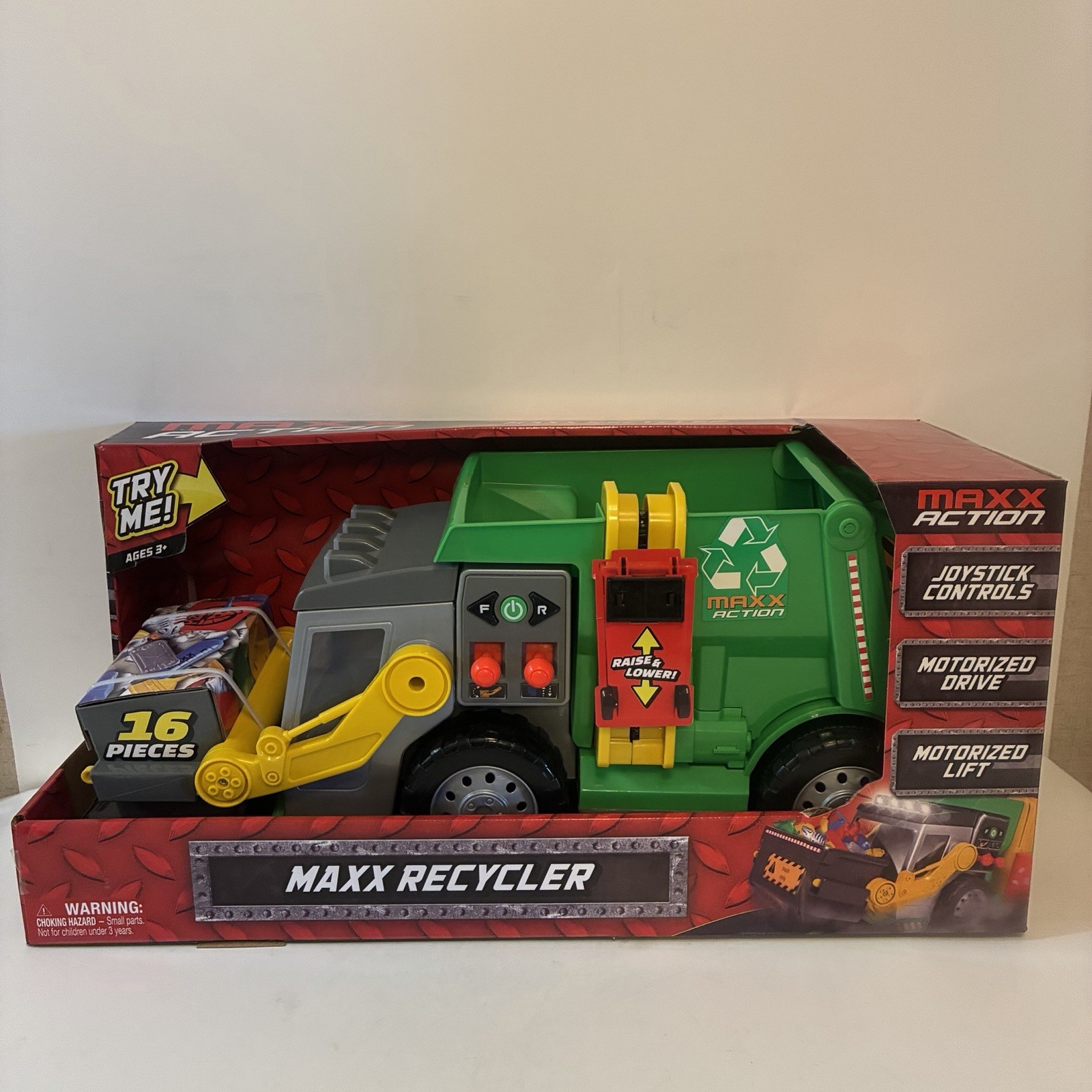 Maxx Action Maxx Recycler Toy Vehicle 16 Pieces Dual Joystick Motorized