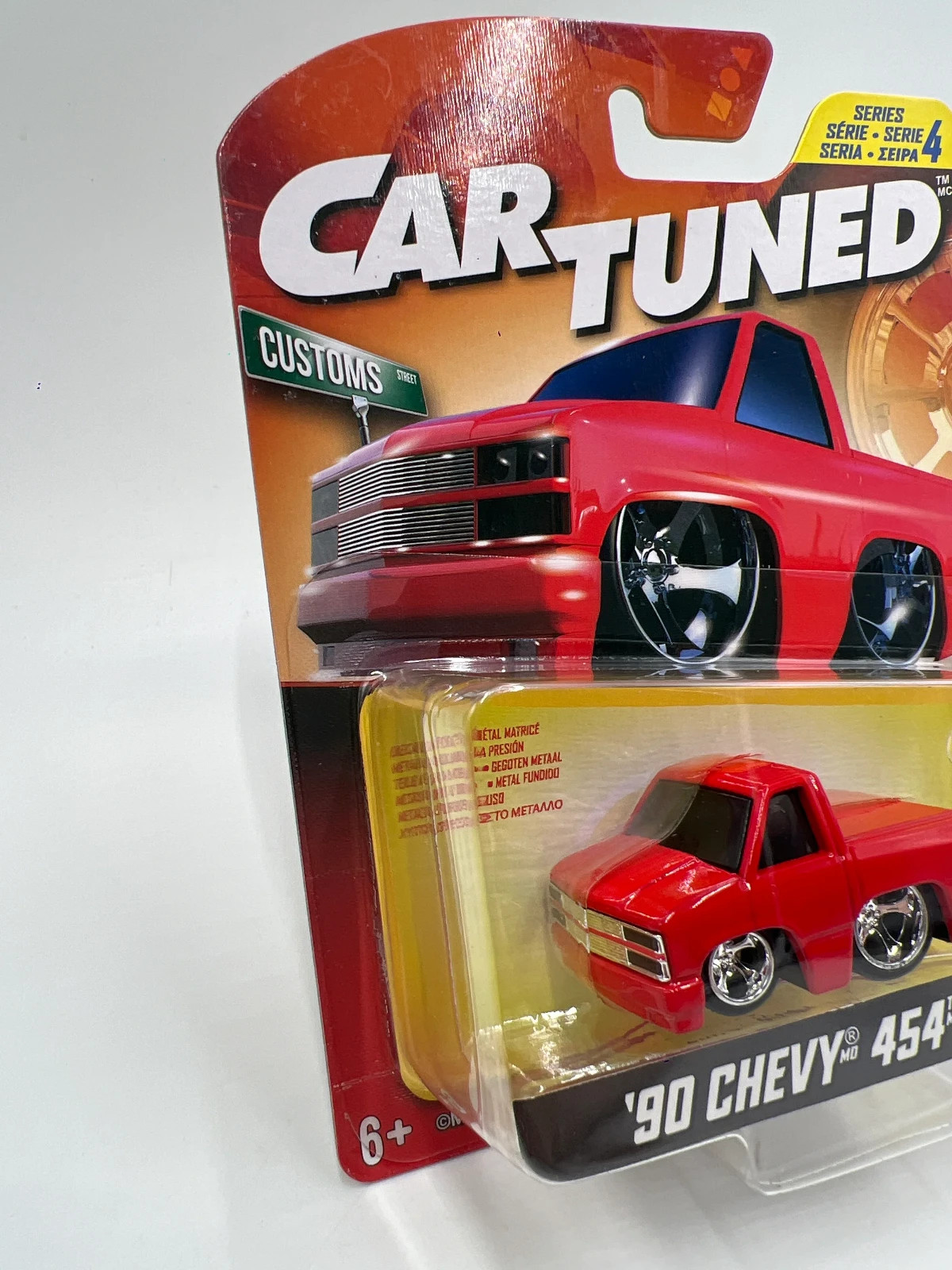 Car Tuned 1/64 1990 CHEVY 454 SS PICK UP TRUCK Series 4 Diecast Car -RED-