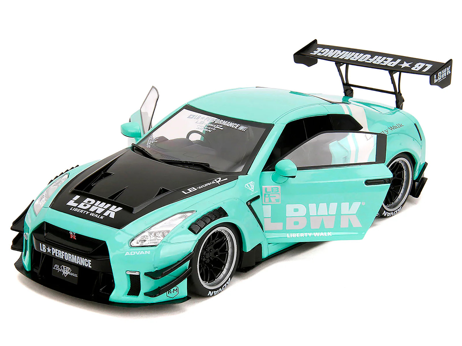 Nissan GT-R (R35) Liberty Walk Body Kit 2.0 RHD (Right Hand Drive) Light Blue w
