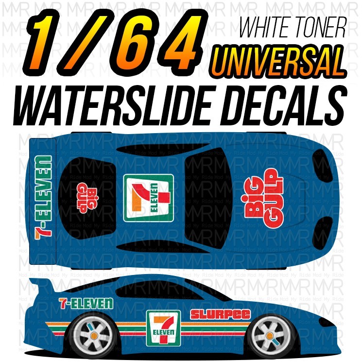 1/64 Scale 711 SUPRA v2 Custom White Toner Universal WaterSlide Decals for Hot