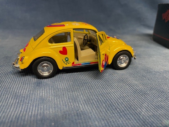 Lot of 2 diecast VW Beetles. One is Maesto other is Kinsmart 1/32 Scale