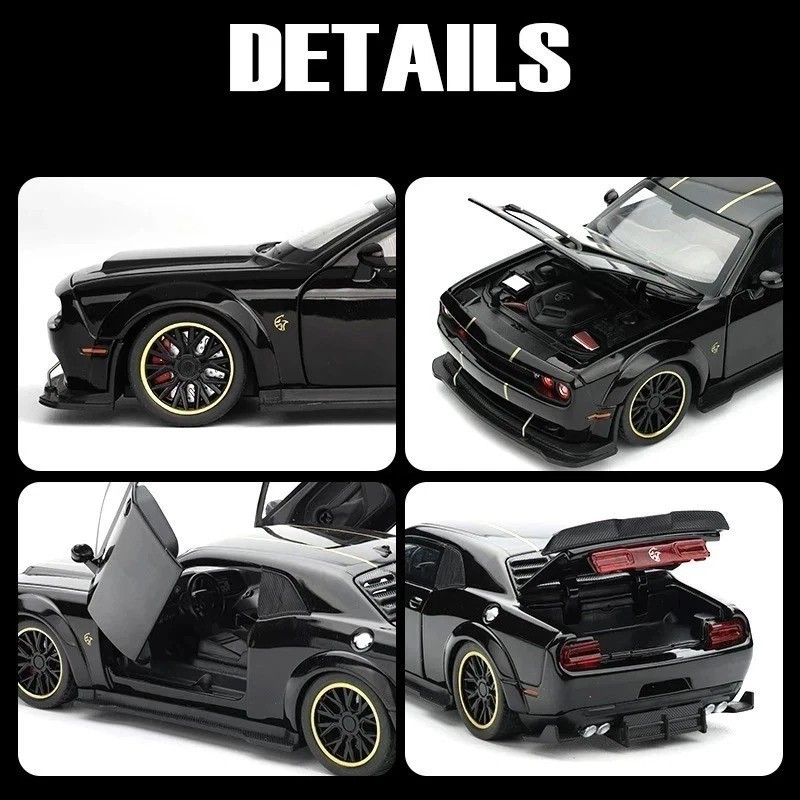 1:32 Ddg SRT Hellcat Redeye Diecast Car Alloy Model – Sound Light Toy Gift
