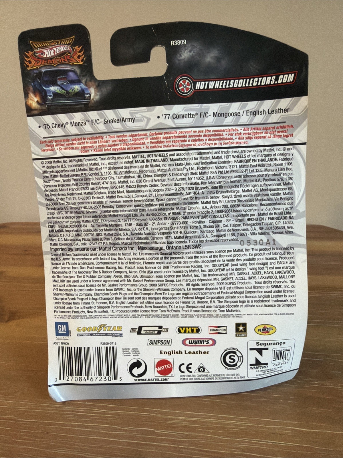 Hot Wheels Drag Strip Demons #21/25 Bruce Larson’s ’75 Chevy Monza F/C w RRs