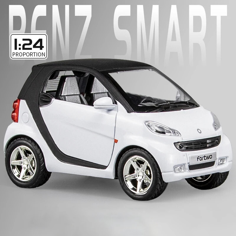 1:24 Car Smart Fortwo Alloy Metal Diecast Vehicle Toy Car Model Metal Car Toys