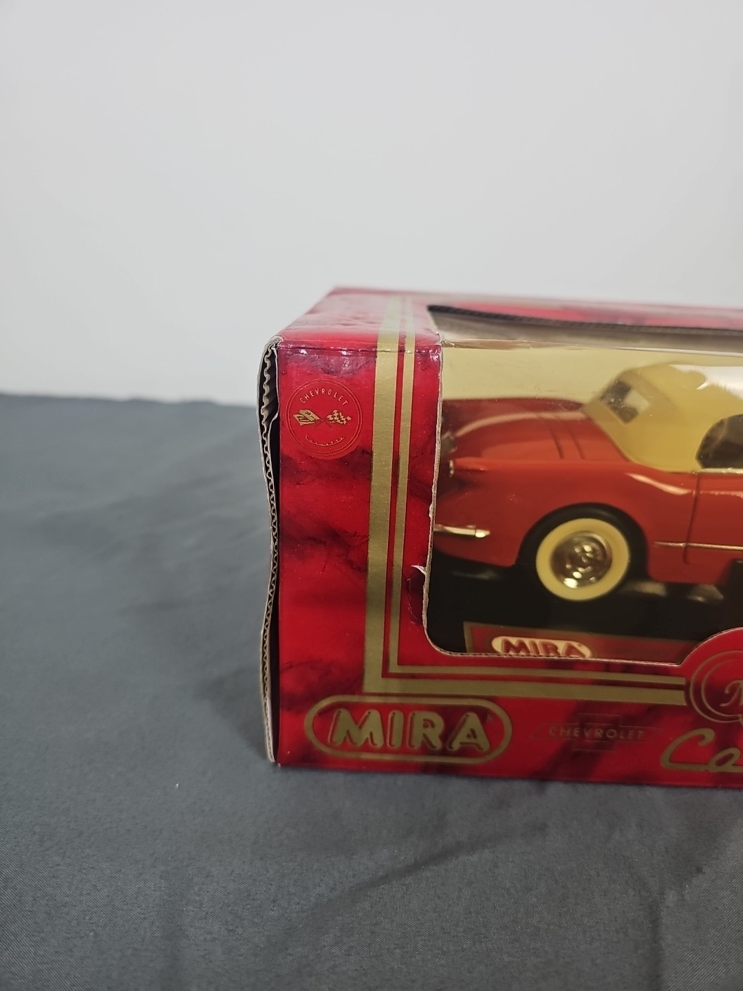 Vintage Mira Golden Line 1954 Chevrolet Corvette RED 1:18 #6195 NICE!!