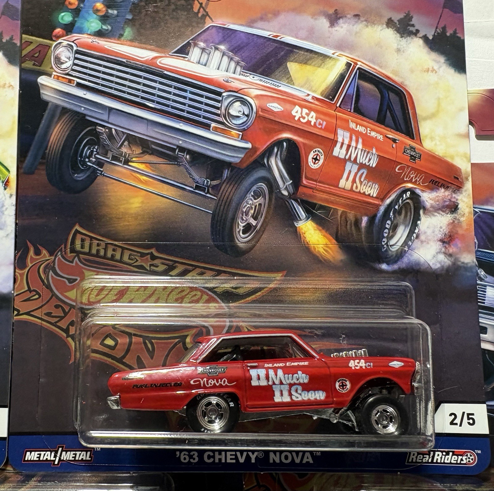 2018 Hot Wheels Premium 50th Car Culture Drag Strip Demons Gasser 5 Car Set