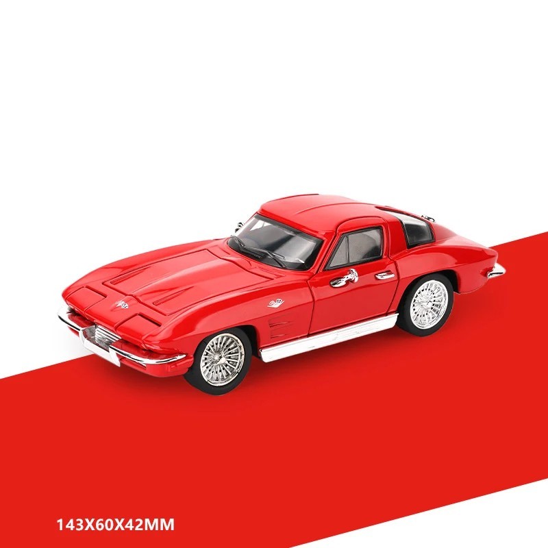 1:32 1963 Chevrolet Corvette Sting Ray C2 Coupe Model Car Collectible Toy Gift