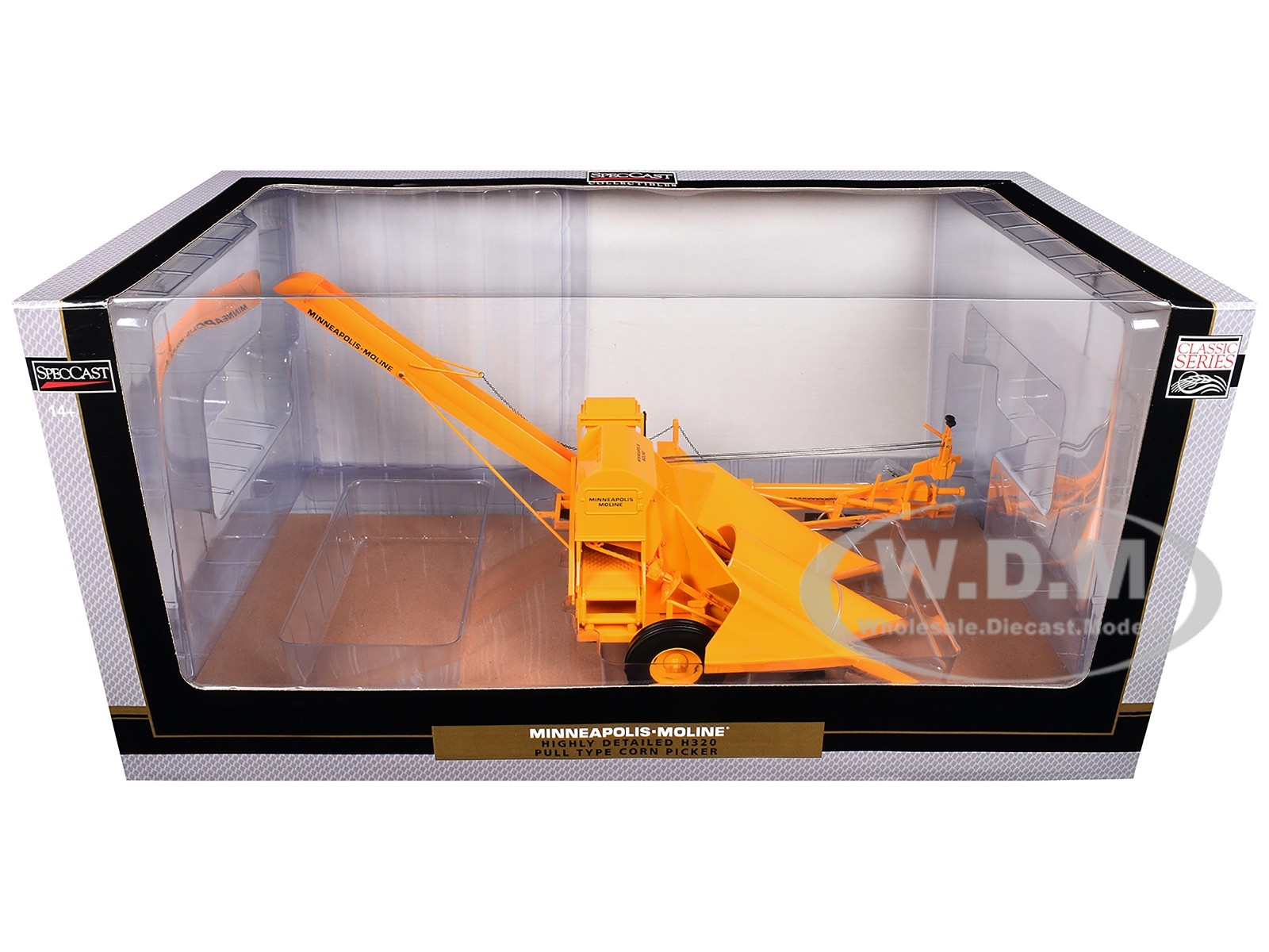 MINNEAPOLIS MOLINE H320 CORN PICKER YELLOW 1/16 DIECAST MODEL SPECCAST SCT994