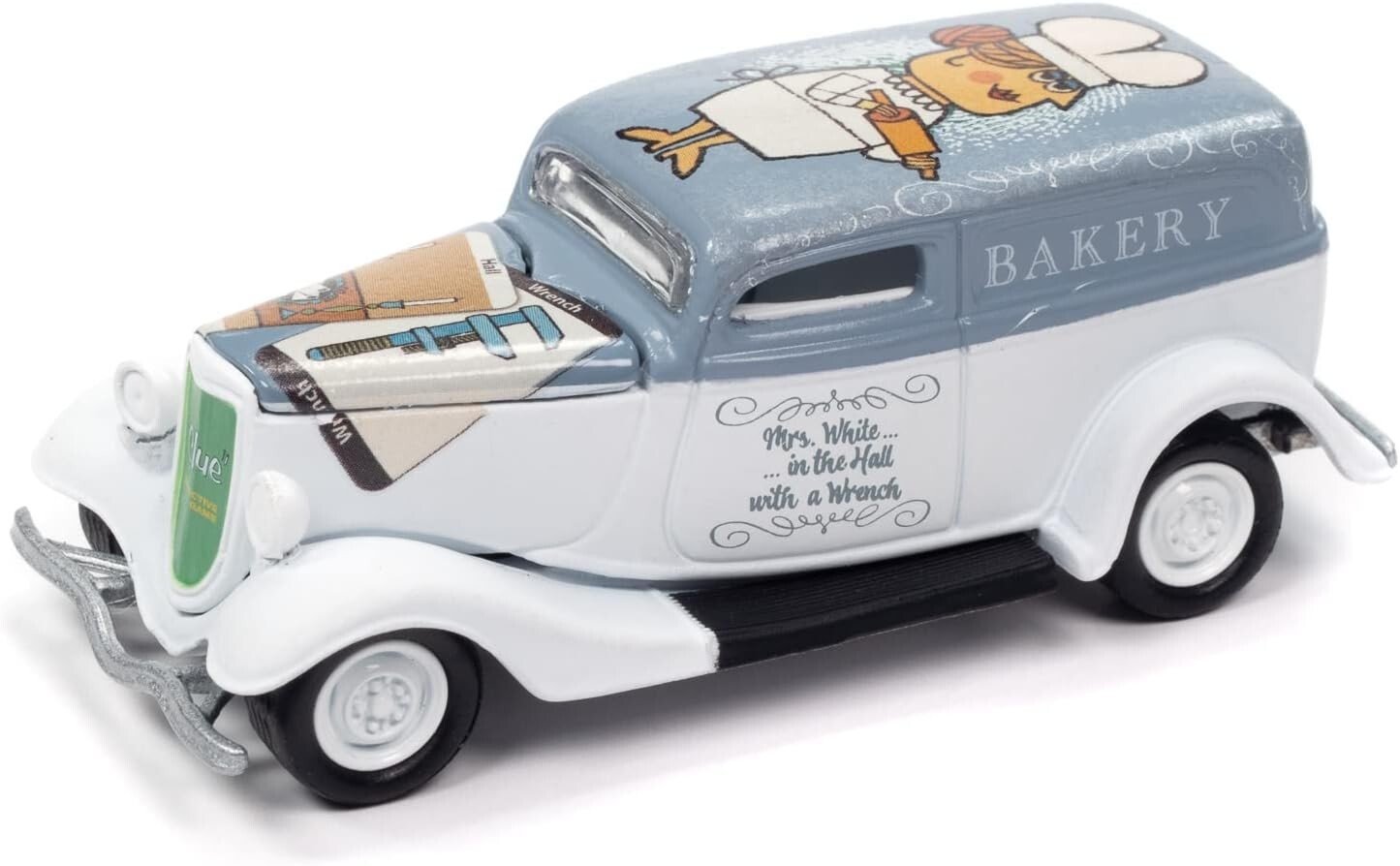 1933 Ford Delivery White with Gray Top Diecast Johnny Lightning