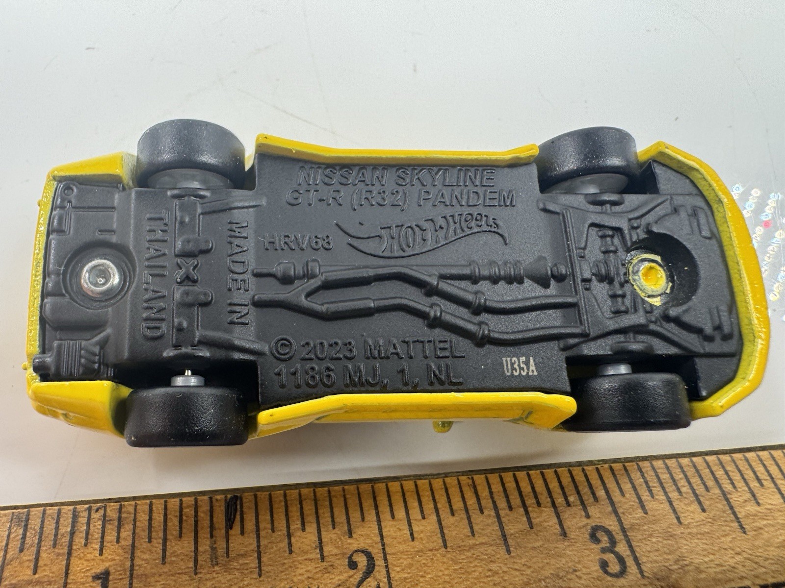 Hot Wheels Nissan R32 GT-R Pandem Yellow Ronin Run 2 FPY86-961 M 1/64 Loose