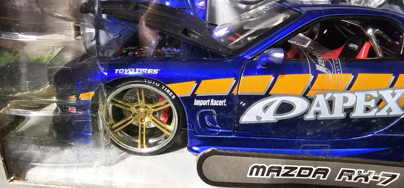 Vntg 2003 Jada Import Racer Mazda RX-7 Apex 1:24 Diecast Blue Rare Car NISB