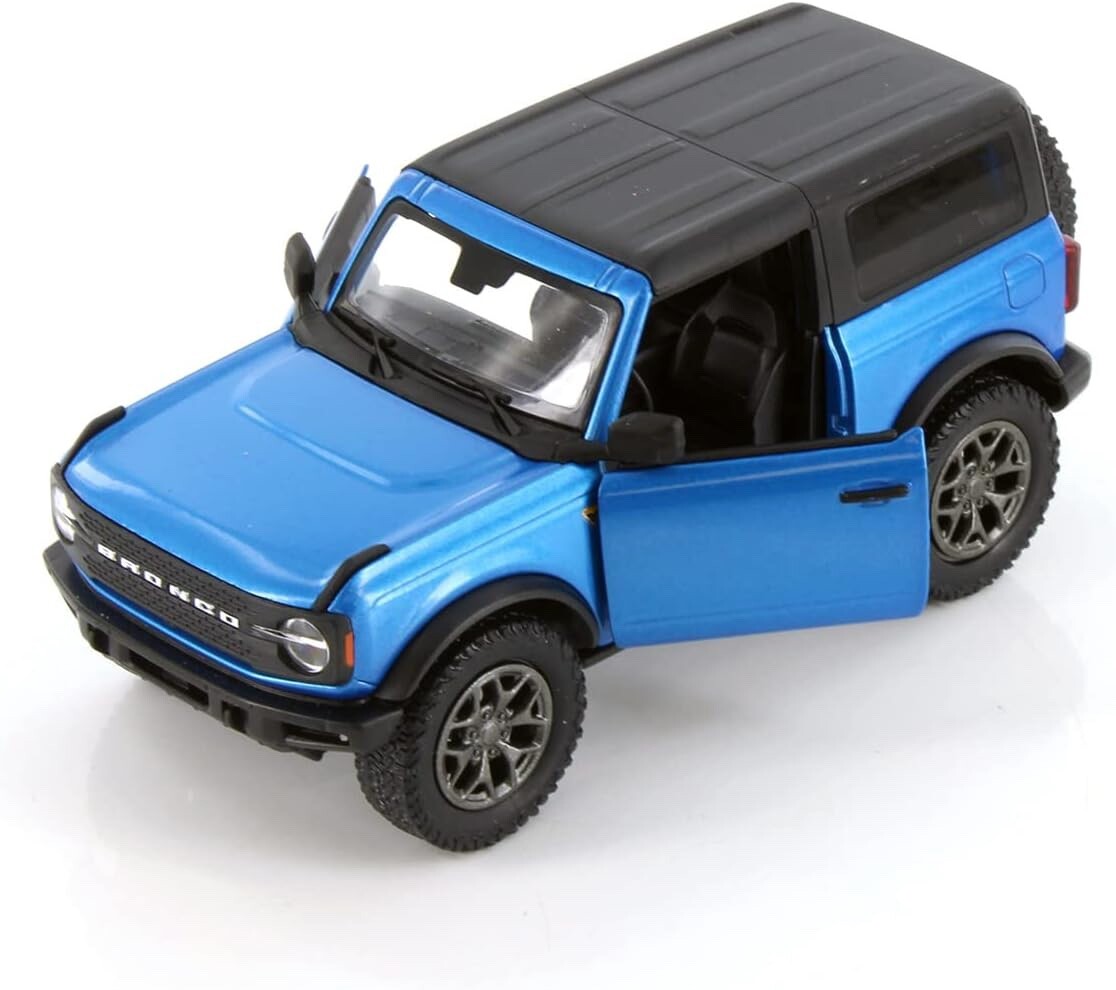 2022 Ford Bronco Hard Top Close Top 1:34 Scale Diecast Model Blue by Kinsmart