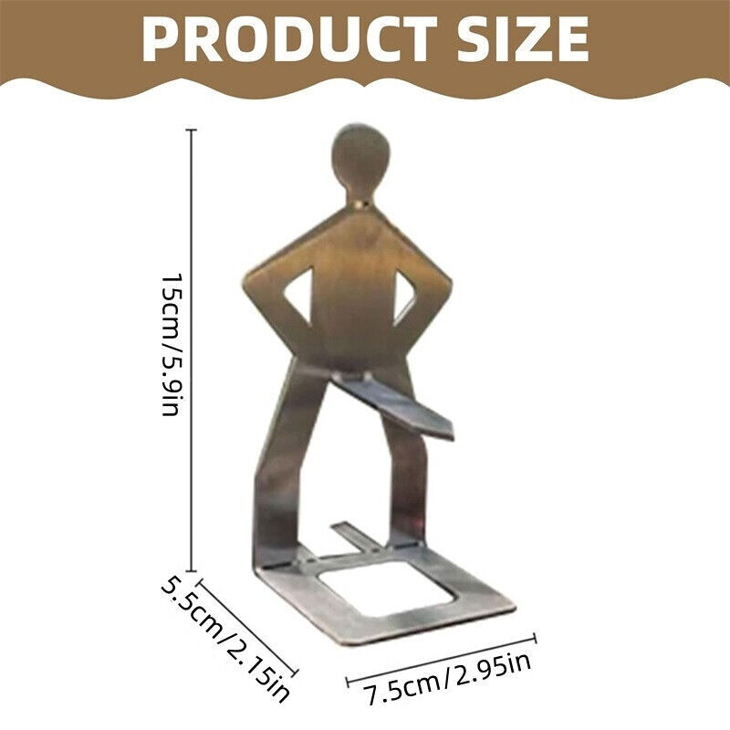 2-4Pcs Foldable BBQ Grill Rack Standing Man Shape Funny Hot Dog Roaster Holder