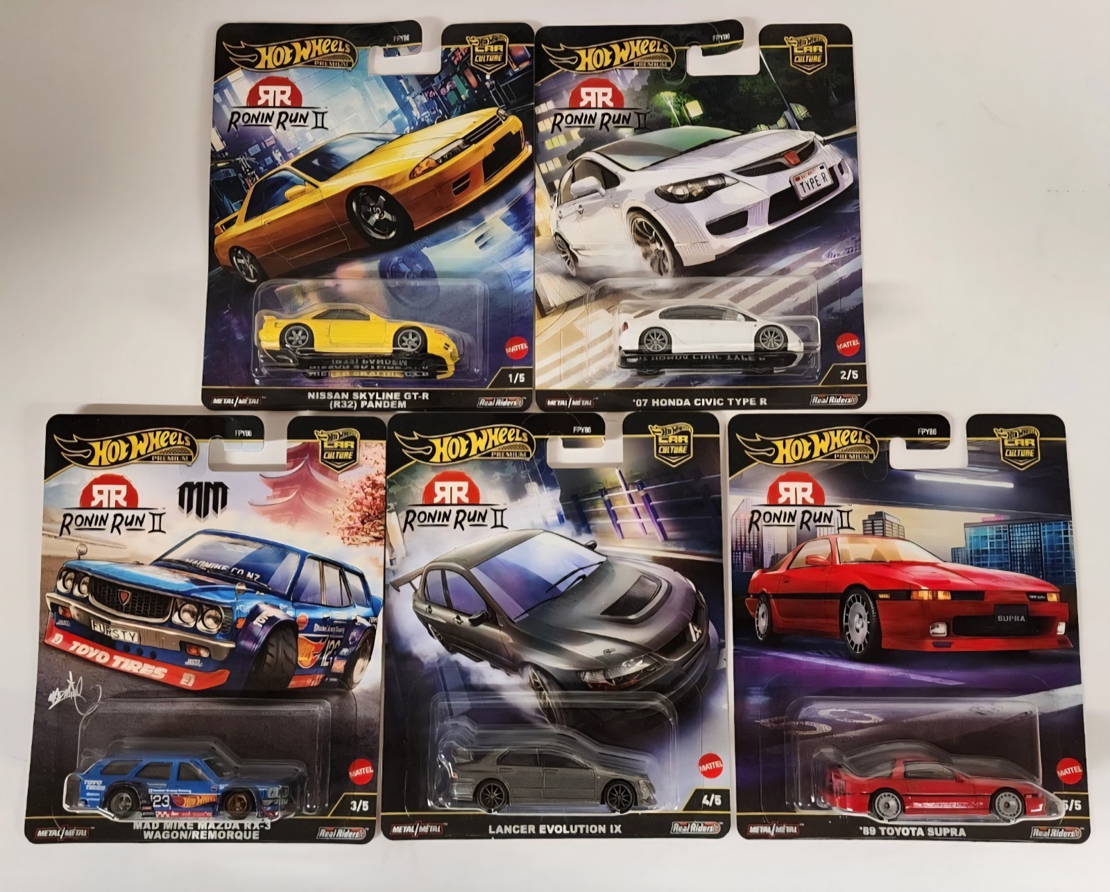 Ronin Run 2 * 5 Car Set * 2025 Hot Wheels Car Culture RONIN RUN 2 * Case M