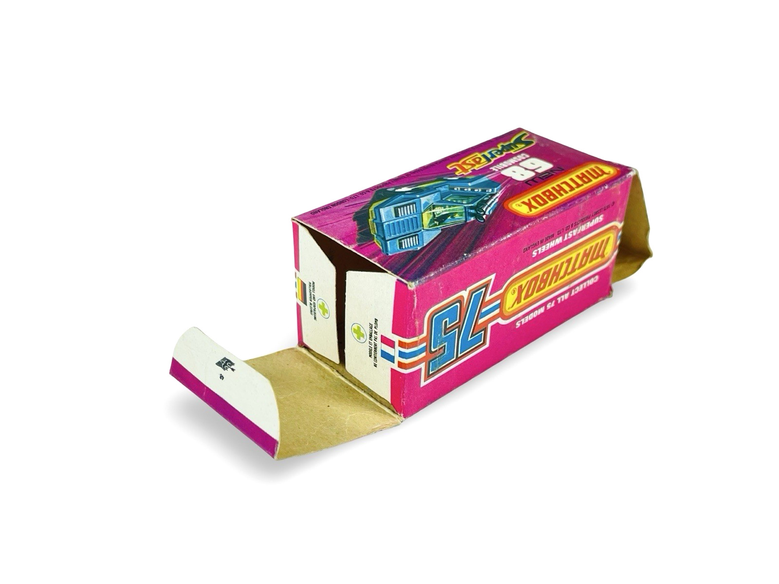 Matchbox Lesney Superfast MB68 Red Cosmobile w/Original J Box