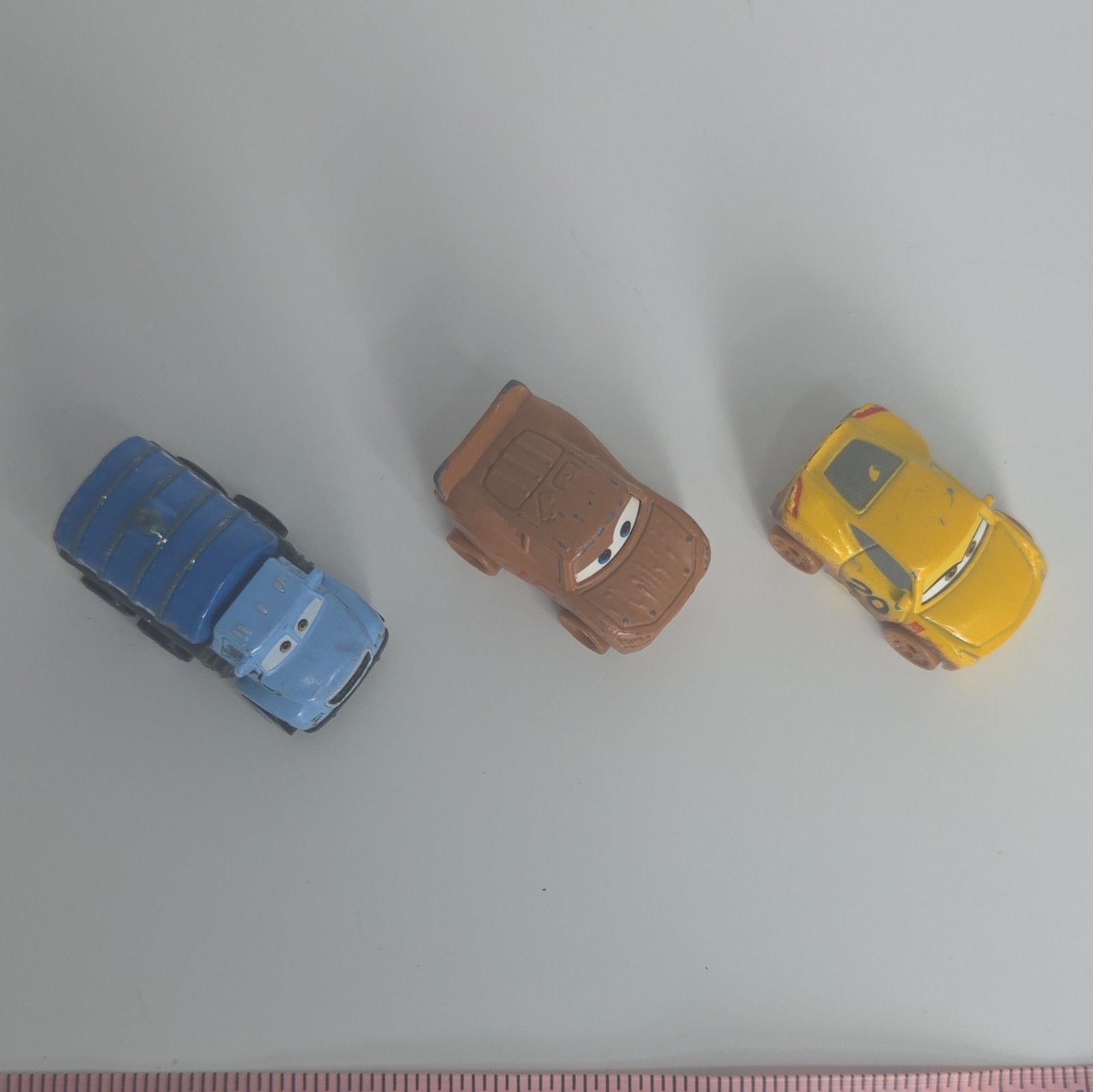 Disney Pixar MINI RACERS Diecast Lot of 3 MR. DRIPPY, MUDDY MCQUEEN & MUDDY CRUZ