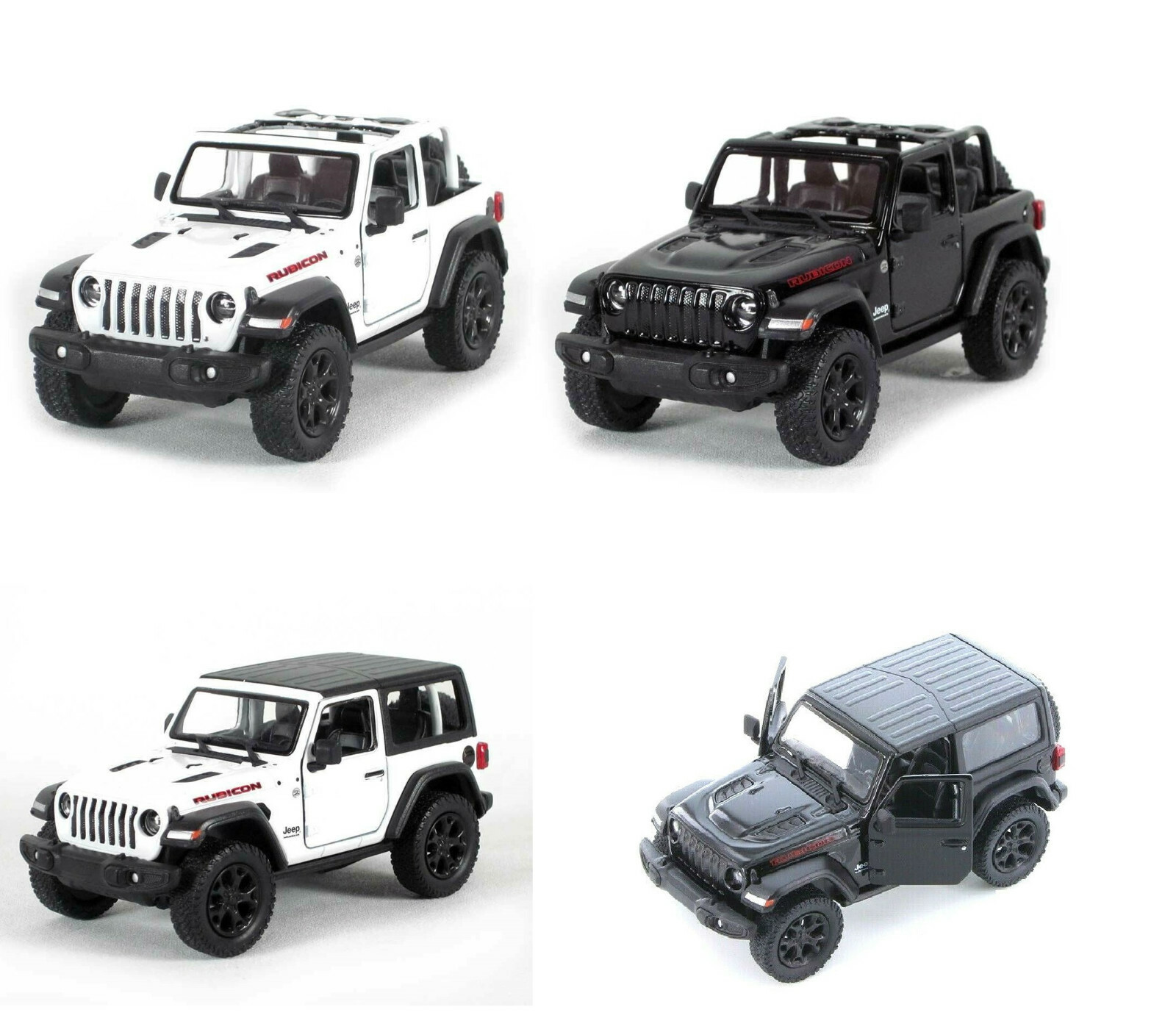 Jeep Wrangler Rubicon 4×4, Kinsmart, 6 colors, Diecast Toy Car, 5”, 1:34 scale