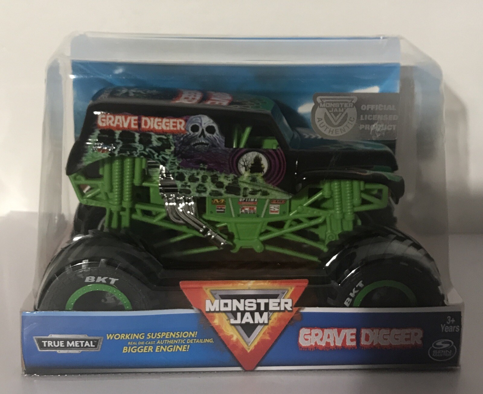Monster Jam Grave Digger Monster Truck 1:24 Scale Diecast Vehicle By Spin Master