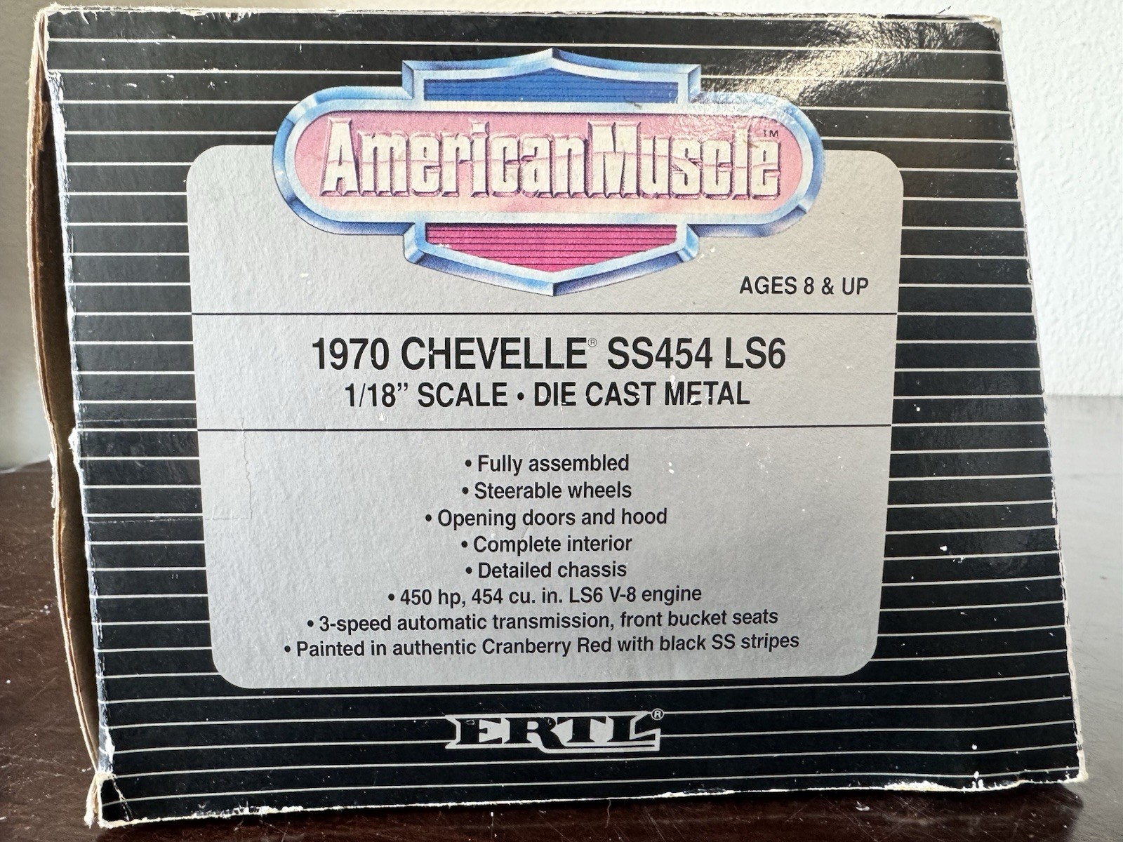 1970 Chevelle SS454 LS6 Red American Muscle Ertl 1:18 Scale Die Cast #7486 Car