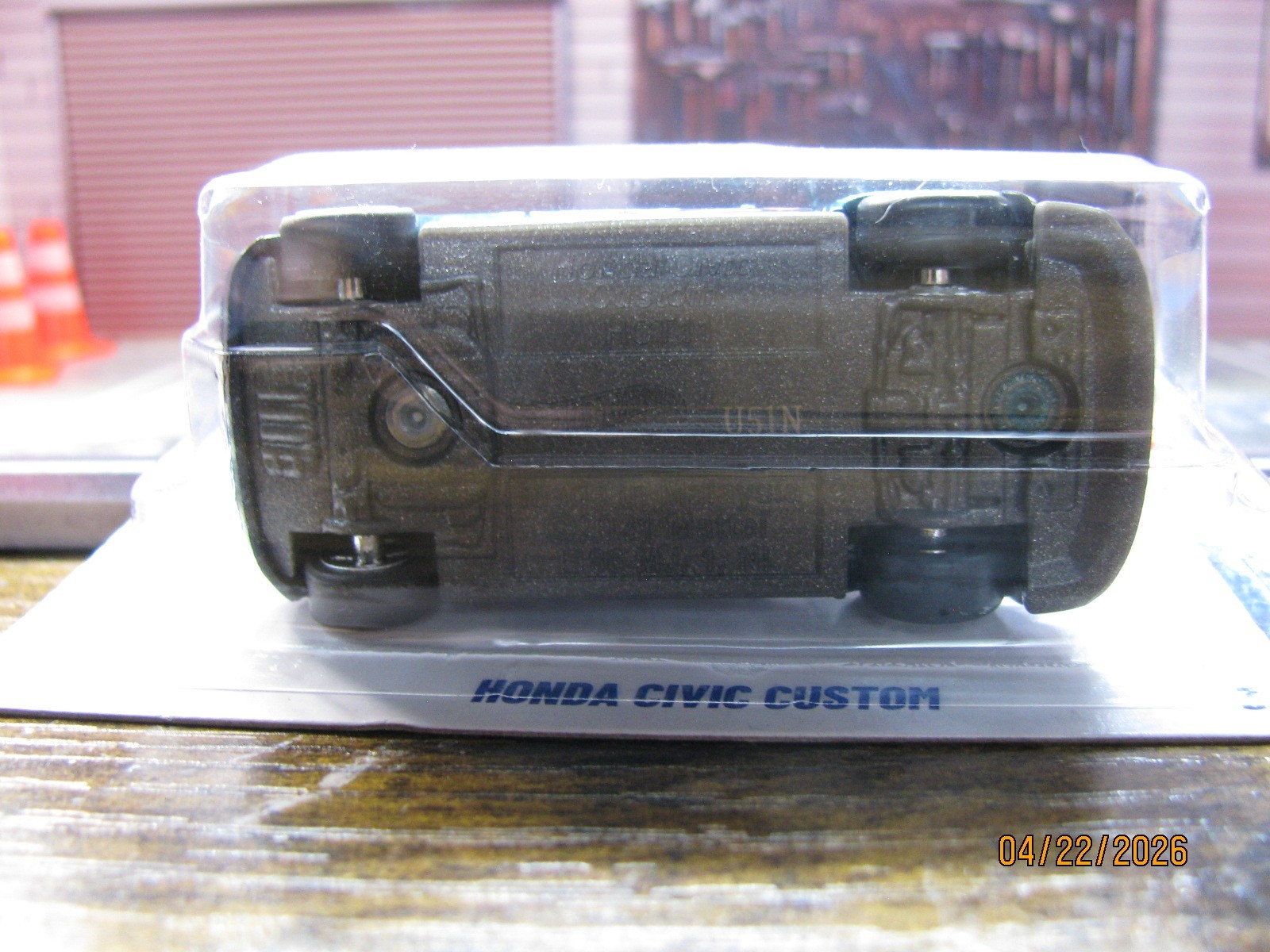 2026 Hot Wheels Honda Civic Custom Green #159, w/Real Riders Wheel Swap