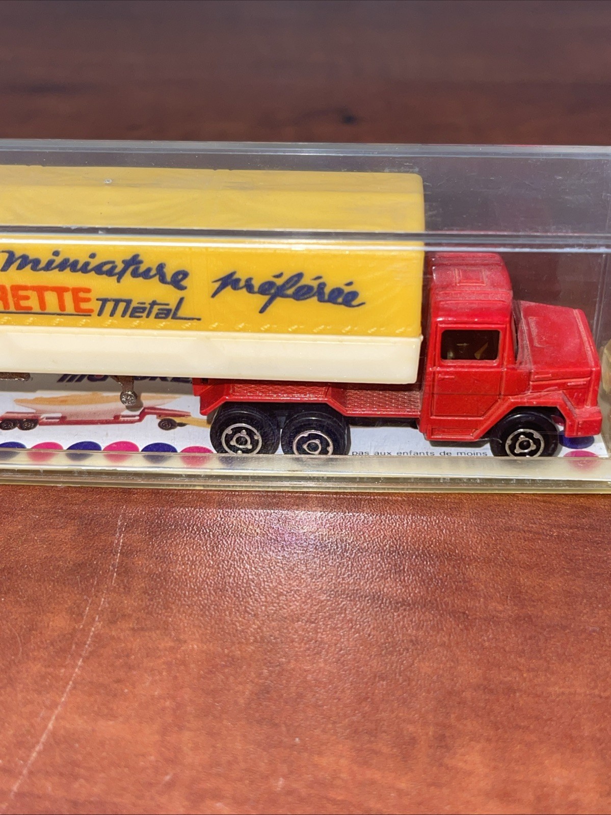 Vintage Majorette #367 Bernard Bache Canvas Semi Trailer Red Super Tandems 1970