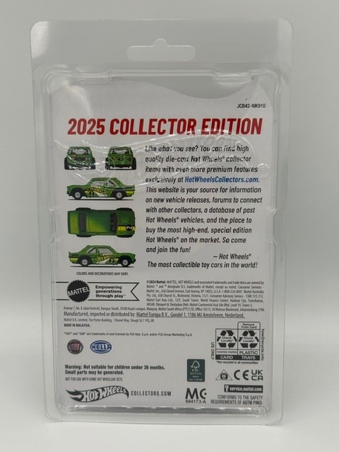 2025 HOT WHEELS MAIL IN COLLECTOR EDITION FIAT 131 ABARTH KROGER RLC GREEN