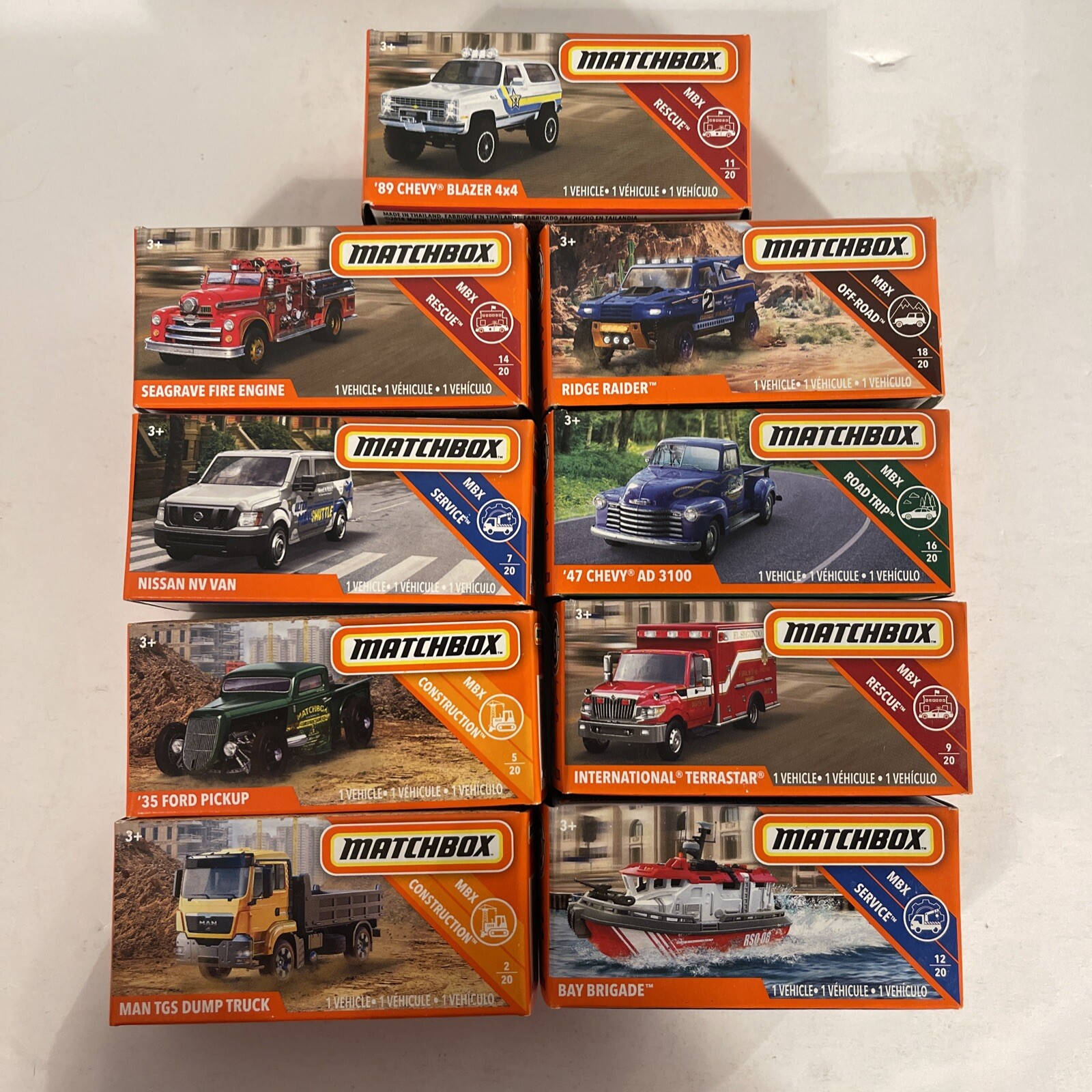 Lot Of 9 New Matchbox Vehicles In The Box. Read Description For Details.